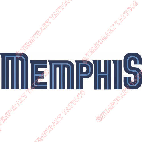 Memphis Grizzlies Customize Temporary Tattoos Stickers NO.1055